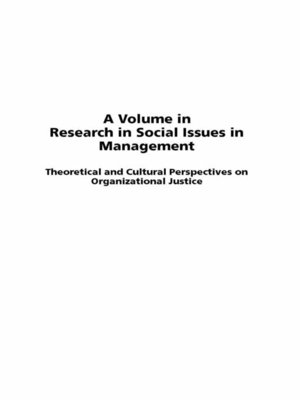 cover image of Theoretical and Cultural Perspectives on Organizational Justice
